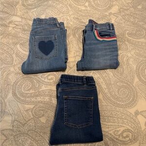 Crewcuts Kids Jeans - Blue with Heart and Rainbow Accents